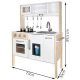 Kruzzel Cocina Blanca de juguete para niños de madera - imagen 13