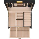 Cofre , caja para joyas negra