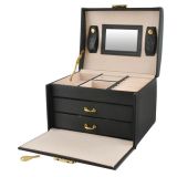 Cofre , caja para joyas negra