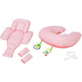 Cojín de lactancia 10 en 1 de Clevamama, ideal para mamás y bebés durante la alimentación y el descanso.