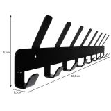 Colgador Perchero de pared Negro , 17 Ganchos - imagen 6