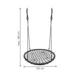 Columpio Nido Infantil y Familiar 100 cm – Negro, Hasta 150 kg, Altura Ajustable - imagen 3