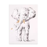 Cuadro de pintura al óleo Elefante 30 x 40 cm , Childhome