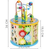 Cubo Educativo Madera Clasificador 8 en 1 Interactivo - imagen 3