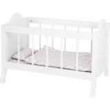 Cuna blanca de madera para muñecas - imagen 7
