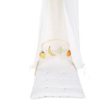 Dosel Blanco Colgante para Cuna y Moisés + Alfombra de Juegos