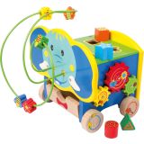 Elefante de Madera con Actividades 
