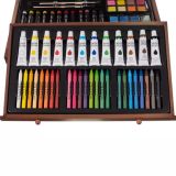 Set de Pintura en maletín de madera , 128 piezas