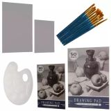 Set de Pintura en maletín de madera , 128 piezas