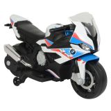 Moto Eléctrica para Niños BMW S1000RR 12V Color Blanco – Motor de 45W, Luces Frontales y Panel de Música - imagen 5