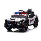 Coche Eléctrico para Niños Dodge Charger de Policía Blanco y Negro con Control Remoto y Luces