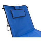 Colchoneta de playa plegable con respaldo ajustable y bolsillo
