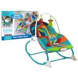 Hamaca Mecedora 2en1 para Bebés - Asiento, Sonidos y Vibraciones - Verde y Azul

