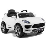 Coche Eléctrico para Niños Coronet S Blanco con Control Remoto, Ruedas EVA y Asiento de Piel