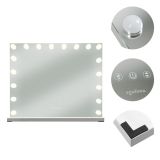 Espejo Cosmético LED Soulima 80x62 cm Estilo Hollywood con Luz Ajustable y Panel Táctil