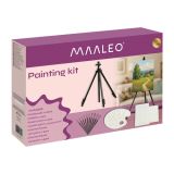 Set de Pintura XXL Maaleo con Caballete de Aluminio – 24 Pinturas Acrílicas, Lienzos, Pinceles y Paleta - imagen 4