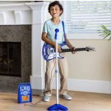 Juego de Guitarra eléctrica + Amplificador + micrófono con Soporte Azul para niños a Pilas  - imagen 10
