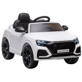 Coche Eléctrico Infantil Audi RS Q8 Blanco con Control Remoto y Asiento de Ecocuero - imagen 2