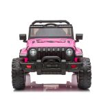Jeep Eléctrico para Niños Wrangler Rubicon 4x4 Rosa con 4 Motores, 12V y Control Remoto