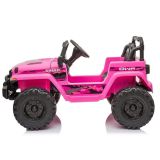 Jeep Eléctrico para Niños Wrangler Rubicon 4x4 Rosa con 4 Motores, 12V y Control Remoto