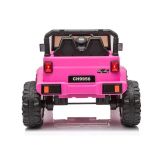 Jeep Eléctrico para Niños Wrangler Rubicon 4x4 Rosa con 4 Motores, 12V y Control Remoto