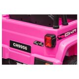Jeep Eléctrico para Niños Wrangler Rubicon 4x4 Rosa con 4 Motores, 12V y Control Remoto