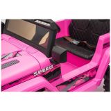 Jeep Eléctrico para Niños Wrangler Rubicon 4x4 Rosa con 4 Motores, 12V y Control Remoto