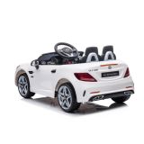 Coche Eléctrico Infantil Mercedes SLC 300 Blanco con Mando a Distancia y Asiento de Piel
