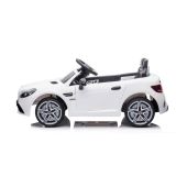 Coche Eléctrico Infantil Mercedes SLC 300 Blanco con Mando a Distancia y Asiento de Piel
