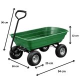 dimensiones del Carro de Transporte para Jardín 120 kg WB08