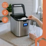 Máquina para Hacer Cubitos de Hielo 12 kg/día con Display LCD y Autolimpieza - imagen 8