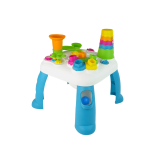 Mesa educativa para bebés con luces LED, pirámide y molinillo