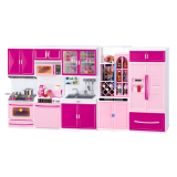 Set de Muebles de Cocina Rosa para Muñecas con Electrodomésticos y Accesorios - imagen 3