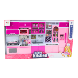 Set de Muebles de Cocina Rosa para Muñecas con Electrodomésticos y Accesorios - imagen 4