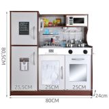 Cocina Infantil de Madera KRUZZEL con Luz LED y Sonidos – Cocina de Juguete con Accesorios - imagen 2