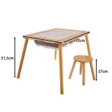 Mesa Sensorial Educativa de Madera XL para Niños + Silla – Mesa Montessori para Arena, Agua y Creatividad - imagen 3