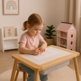 Mesa Sensorial Educativa de Madera XL para Niños + Silla – Mesa Montessori para Arena, Agua y Creatividad - imagen 15