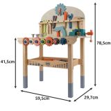 Taller Infantil de Madera 3-en-1 con Herramientas – Banco de Trabajo Educativo KRUZZEL - imagen 3