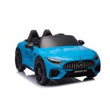 Coche Eléctrico Infantil Mercedes AMG SL63 Azul Pintado con Control Remoto y Asiento de Eco-Cuero