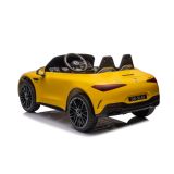 Coche Eléctrico Infantil Mercedes AMG SL63 Amarillo Pintado con Control Remoto y Asiento de Eco-Cuero - imagen 6