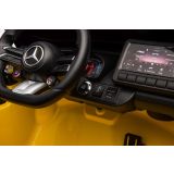 Coche Eléctrico Infantil Mercedes AMG SL63 Amarillo Pintado con Control Remoto y Asiento de Eco-Cuero - imagen 3