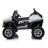 Coche Eléctrico Infantil Mercedes Unimog 4x4 12V LEAN CARS - Blanco - imagen 4