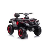 Quad Eléctrico Infantil S615 con Motor 4x80W, Batería 24V y Audio - Hasta 8 km/h-Rojo