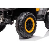Quad Eléctrico Infantil S615 con Motor 4x80W, Batería 24V y Audio - Hasta 8 km/h-Amarillo - imagen 3