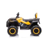 Quad Eléctrico Infantil S615 Amarillo con Motor 4x80W, Batería 24V y Audio - Hasta 8 km/h
