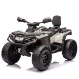 Quad Eléctrico Infantil Can-Am Outlander 4x4 DK-CA005 con Batería 24V, Ruedas EVA y Asiento de Cuero Ecológico - COLOR GRIS