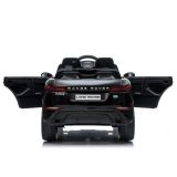 Auto Eléctrico Infantil Range Rover Evoque Negro con puertas abiertas