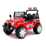 Coche Eléctrico Infantil Jeep Raptor S618 Rojo con Ruedas EVA y Control Remoto - imagen 5