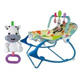 Mecedora Infantil 2 en 1 Azul Cebra - Vibraciones y Sonidos - imagen 4