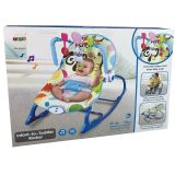 Mecedora Infantil 2 en 1 Azul Cebra - Vibraciones y Sonidos - imagen 5